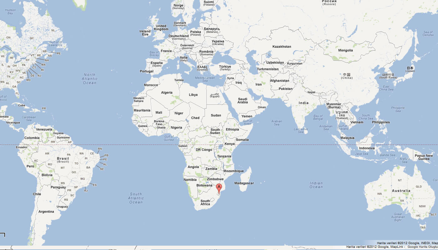 Where is Swaziland located on the World map?
